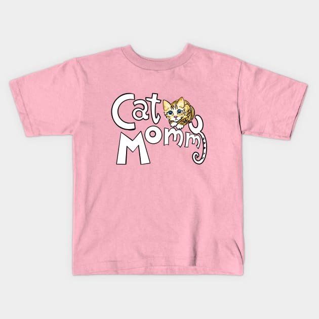 Cat Mommy Kids T-Shirt by TAP4242